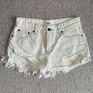 Off white denim shorts